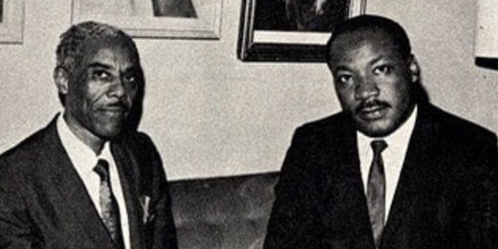 Dr. Nathaniel H. Bronner Sr. with Dr. Martin Luther King Jr.